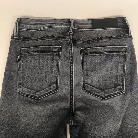 Parker smith twisted seam black gray frayed jeans - Picture 4 of 6